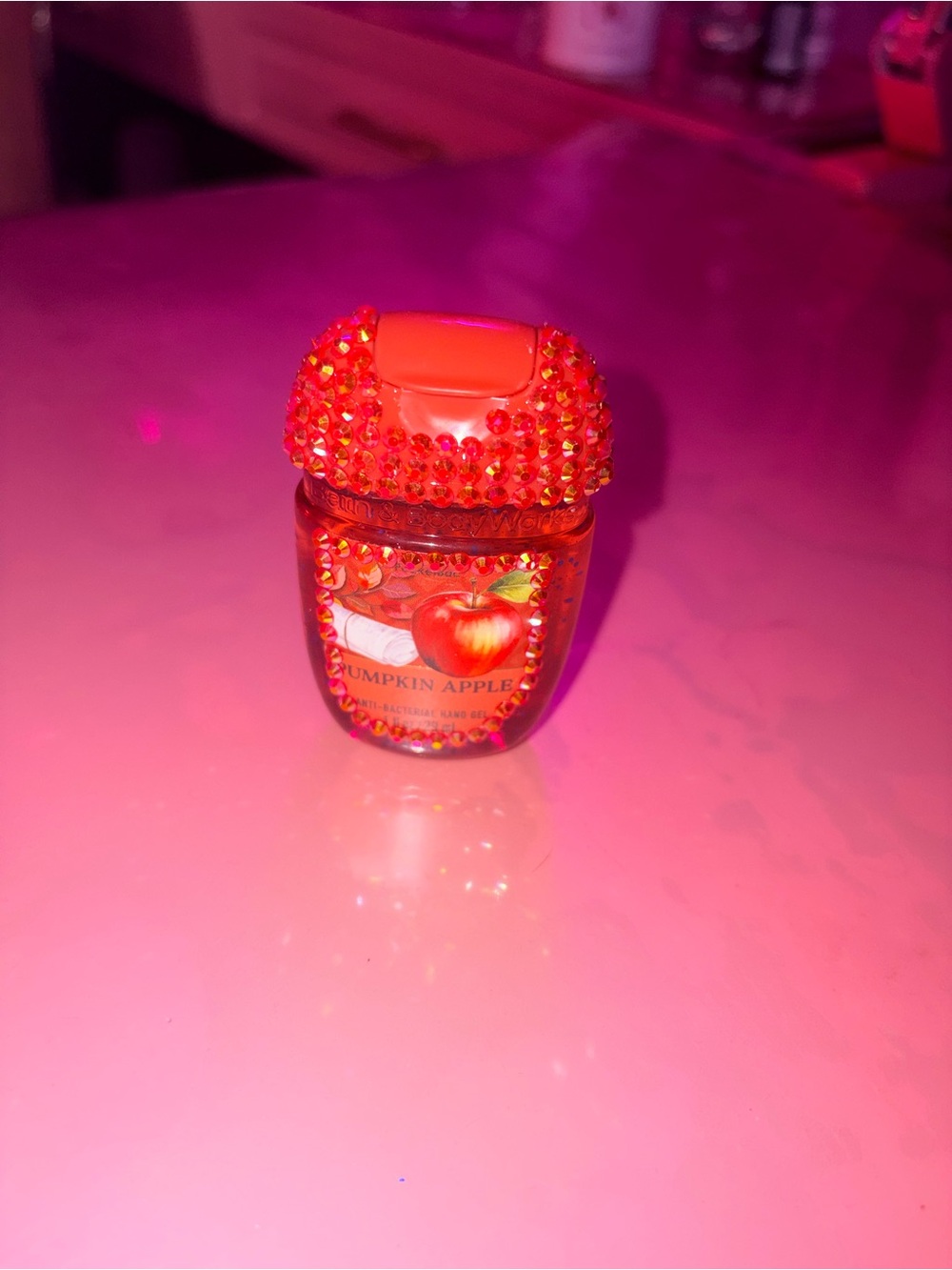 Bath & Body Works Pumpkin Apple PocketBac Hand Sanitizer - Red Crystal Cover